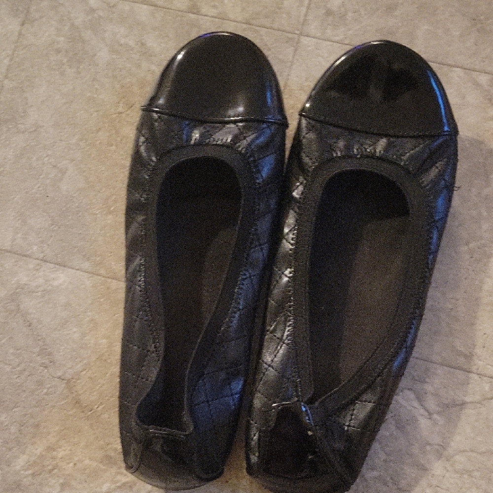 Place Black Quilted Flats